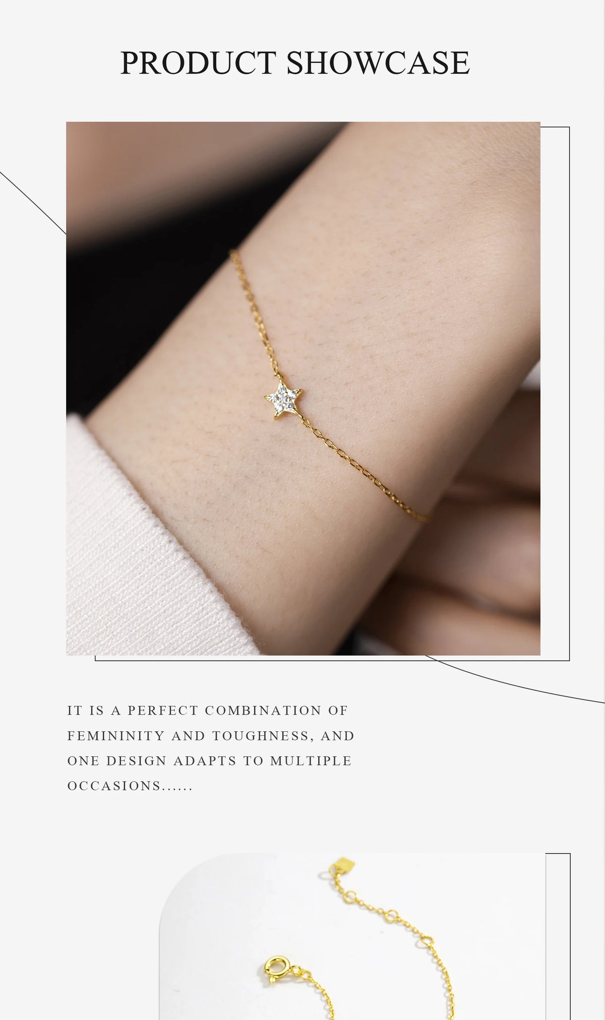 ANDYWEN 2020 New 925 Sterling Silver Gold Starry Sky Spakle Star Linked CZ Zircon Chain Bracelet Women Fine Jewelry Luxury
