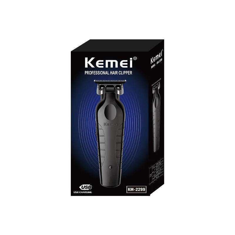 Kemei 2299 Professional Electric Barber Hair Trimmer For Men Beard Hair Clipper Cordless hair cutting machine rechargeable,0mm
