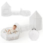 Mamabrum 3in 1 Tent with Tunnel and Pool for Big Kids Play Square 3 + Educational Set for Room and Garden Folding