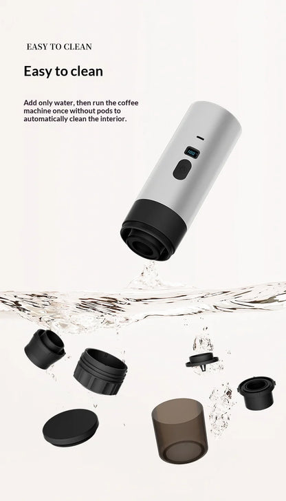 New Upgraded Version Outdoor Wireless Portable Espresso Machine Car Electric Heating Capsule Coffee Machine Suitable for Home