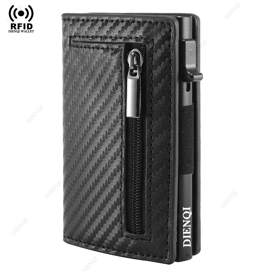 Luxury RFID Blocking Card Holder Men Wallets Money Bag Metal Credit Cardholder Aluminium Slim Thin Smart Minimalistic Wallets