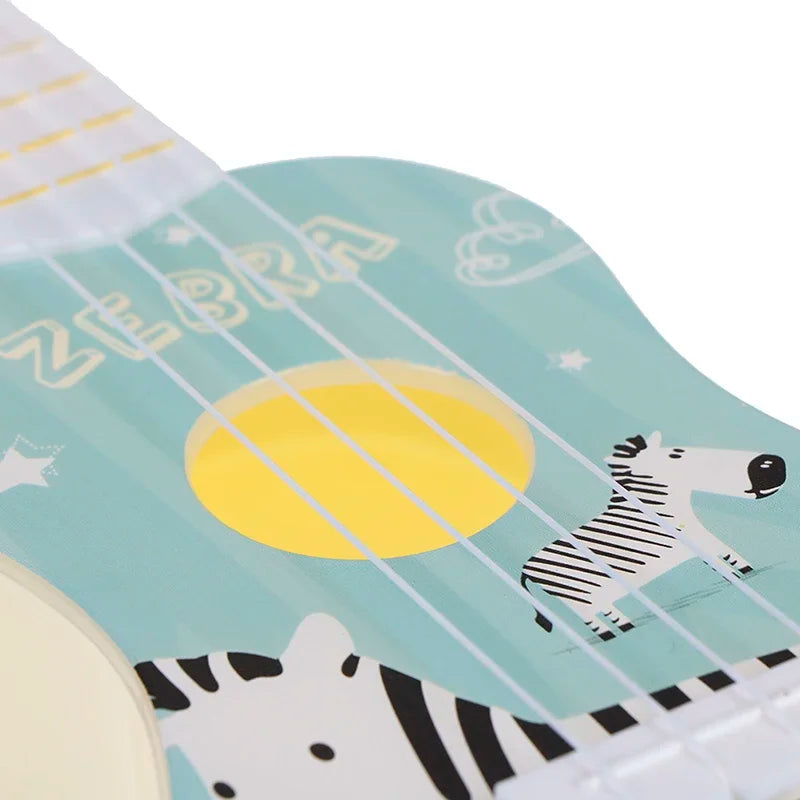 1PC 36cm Mini Guitar Children's Simulated Musical Instrument Ukulele Gift Can Play Early Education Enlightenment Music Player