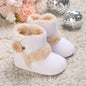 2022 Baby Autumn Winter Boots Baby Girl Boys Winter Warm Shoes Solid Fashion Toddler Fuzzy Balls First Walkers Kid Shoes 0-18M