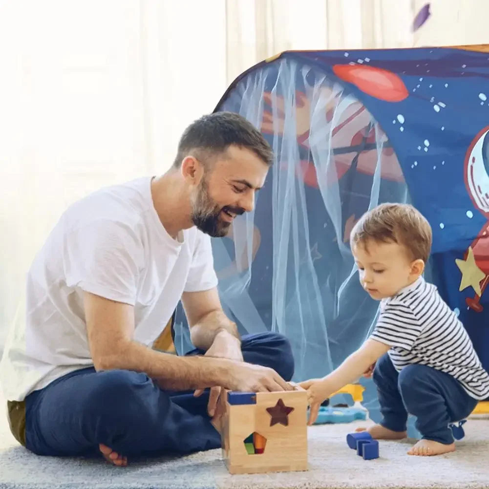Starlight Dream Bed Canopy Play Tent for Kids Portable Fairy House Tunnel Cozy Playhouse Decor for Children Girls Boys