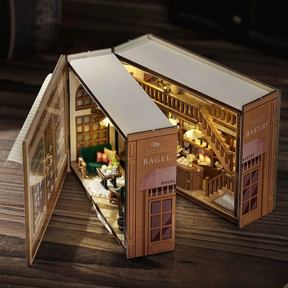 Mini Doll House DIY Small House 3D Puzzle Assembly Building Model Toys Home Bedroom Decoration With Furniture LED Lights Gifts
