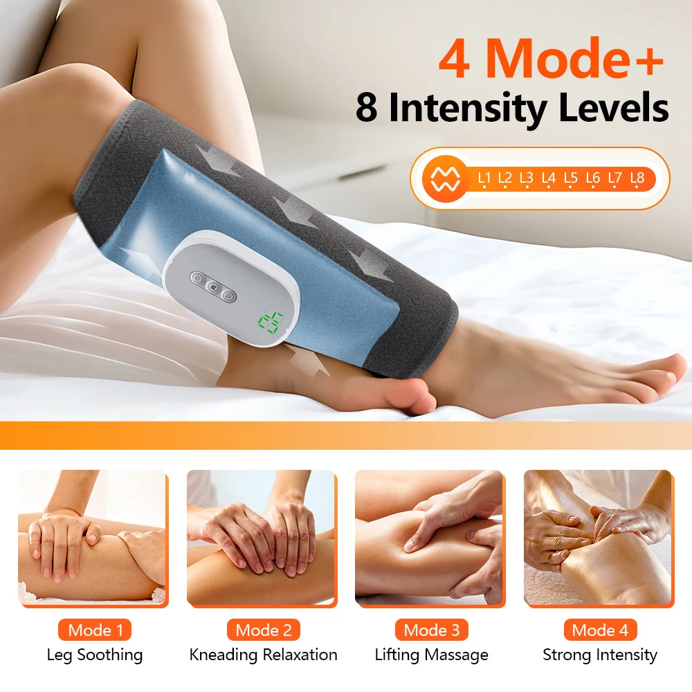 Wireless 360° Air Pressure Calf Massager Eletric 3 Mode Airbag Compresstion Leg Massage Foot Calf Muscle Relax Blood Circulation