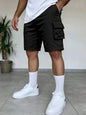 Summer Men's Cargo Shorts Loose Casual Elastic Waist Outdoor Jogging Tactical Shorts Multi-pockets Male Work Hiking Short Pants