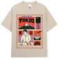 Japanese Style Hokkaido Wave Vintage T-shirt Men Women Harajuku Fashion High Quality T Shirts Oversized Cotton Summer Tee Shirt