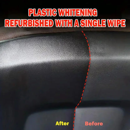 Car Interior Black Care and Refurbishment, Car Plastic Crystal Coating Refurbishment Cream, Plastic Restoration for Whitening, Dashboard and Tire Refurbishment, Scratch Repair, Brightening and Blackening