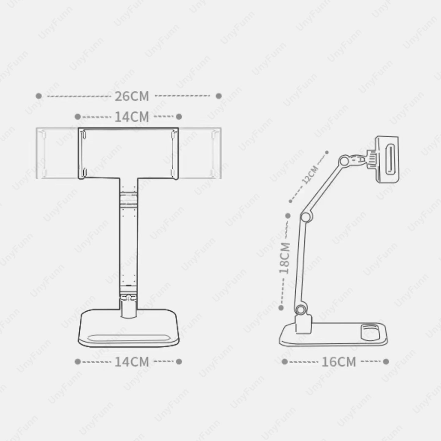 Portable Monitor Holder Expandable Adjustable Laptop Gaming Desktop Clamp Stand Phone External Vertical Screen Expansion Mount