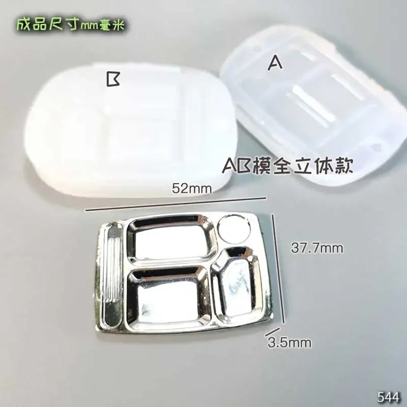 Miniature Food Play Mini Vintage Plate Fruit Plate Dinner Plate Doll House Mini Baking Baking Pan Organizer Jar Silicone Mold