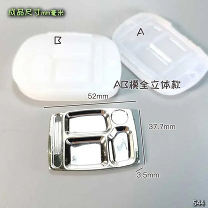 Miniature Food Play Mini Vintage Plate Fruit Plate Dinner Plate Doll House Mini Baking Baking Pan Organizer Jar Silicone Mold