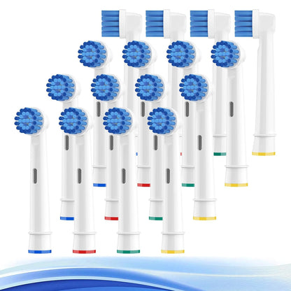4/8/12/16/20 Pack Sensitive Gum Care Soft Bristle Replacement Brush Heads Compatible with Oral B Braun Electric Toothbrush