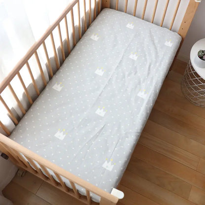 Baby Crib Fitted Sheet Newborns Bed Linen Children Cotton Cot Mattress Cover Protector For Toddler 130x70cm Allow Custom Size