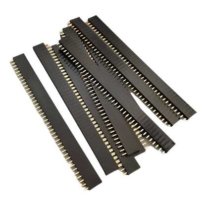 10/80Pcs Pitch 2.54mm 40 Pin Stright Female Single Row Pin Header 1X40P Strip PCB Connector