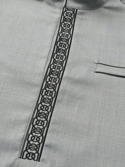New Muslim Traditional Men's Robe Multi Colored Elegant Ethnic Embroidery Men's Robe Simple Casual Loose Robe