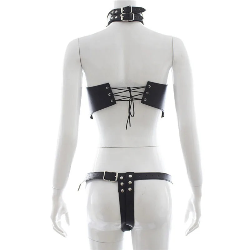 Sex Suit Harness Women,Slave Bondage Restraints Cosplay Sexy Lingerie Sex Toys for Couples BDSM Collar Bra Open Breast Underwear