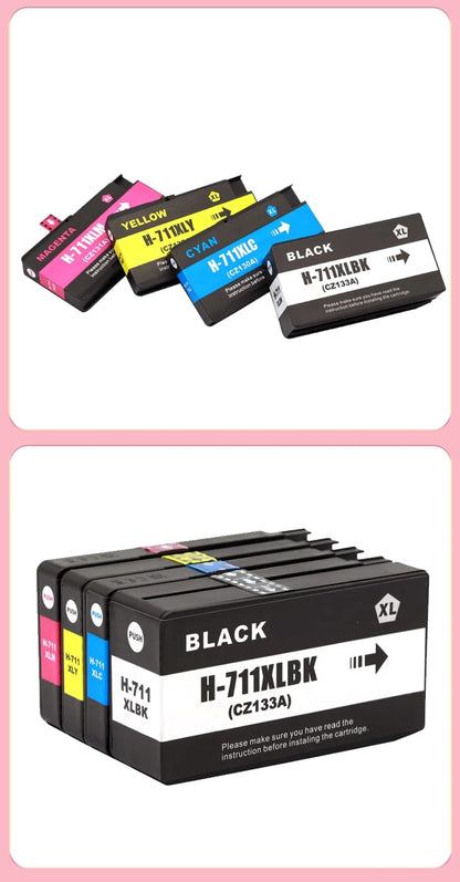 Compatible Ink Cartridge For HP 711 711XL For HP711 Replacement Ink Cartridge For HP DesignJet T520 T120 T530 T130Inkjet Printer