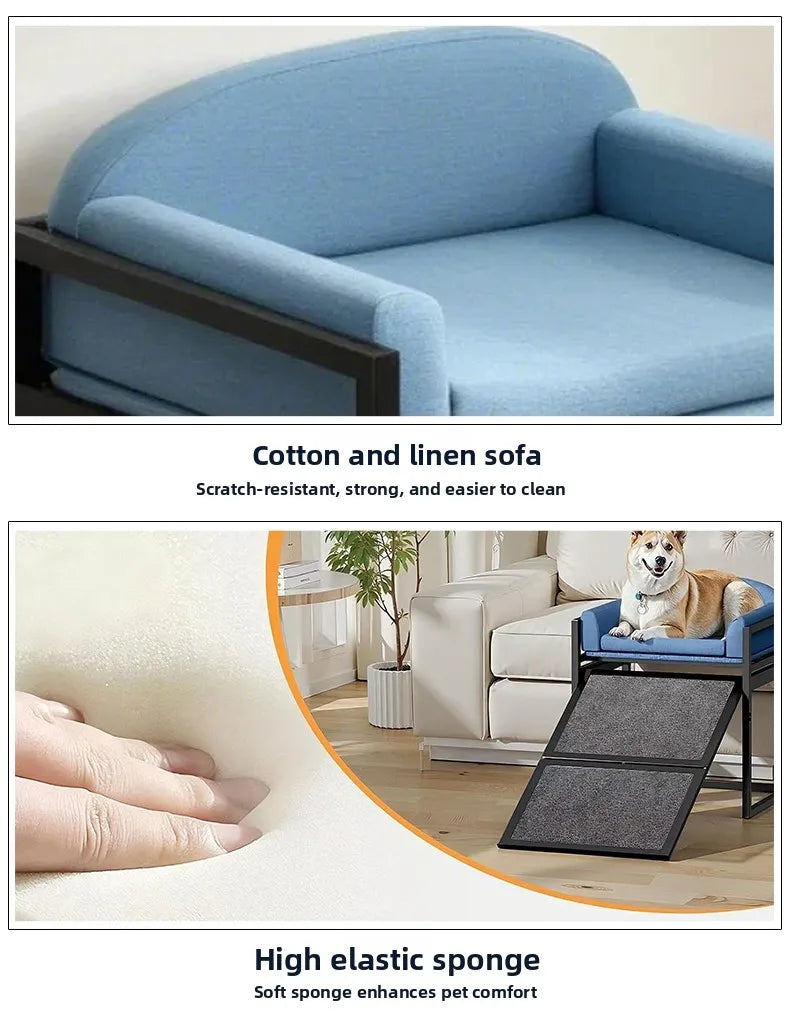 Foldable Pet Ramp for Dogs Cats Non Slip Steps Stairs Ladder for Small Large Senior Pets to Climb Bed Sofa