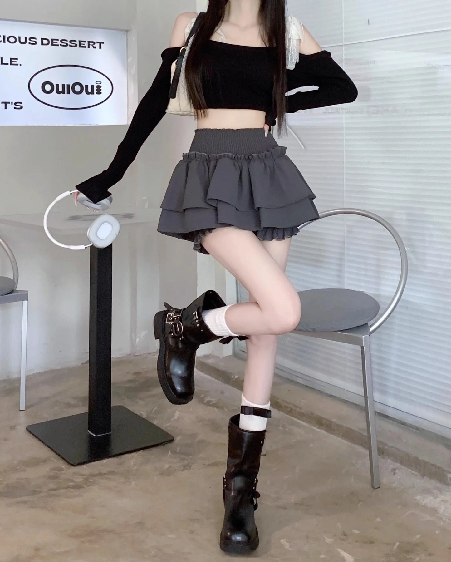 Women‘s High Waist Ballet Cake Skirt 2026 Spring Summer Slimming Short A Line Fluffy Mini Pants Style