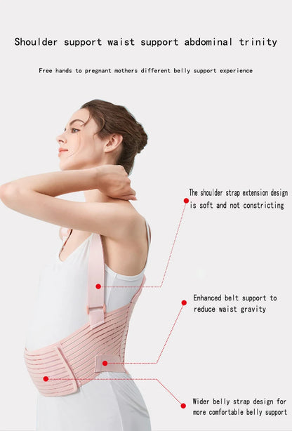 Belly Support Belt for Pregnant Women, Professional Pregnancy Belt for Mid to Late Pregnancy