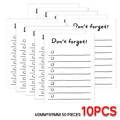 50Sheets Mini Note Book Convenient Memo Pad List Time Sticky Note Schedule Planner Office School Supplies Stationery
