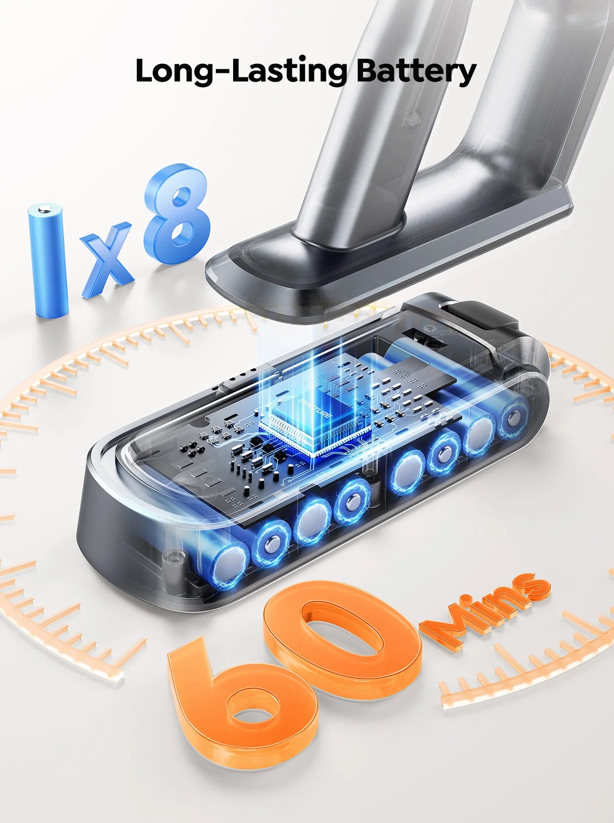 BUTURE VC90 600W 65KPA Suction Power Cordless Vacuum Cleaner Handheld smart Home Appliance Removable Battery Mite Removal Brush