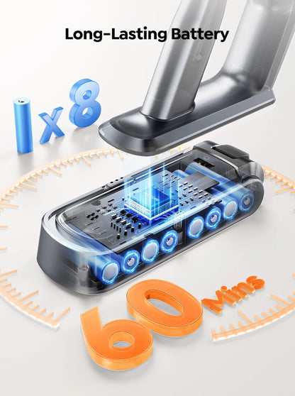 BUTURE VC90 600W 65KPA Suction Power Cordless Vacuum Cleaner Handheld smart Home Appliance Removable Battery Mite Removal Brush