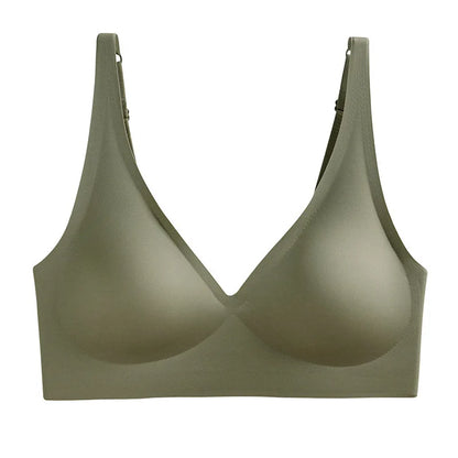 Push-Up Seamless Bras For Women Non-wire Brassiere V-neck Bralette Removable Pads Sports No Trace Underwear Sexy Lingerie S-3XL
