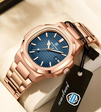 2026 New For Men Fashion Brand Male Watch Waterproof Luminous Stainless Steel Watches  Date Week Casual Quartz Men's Clock Reloj