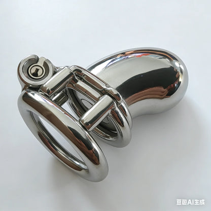 Fully Enclosed Chastity Cage Inescapable Men Steel Cock Cage BDSM Bondage Cbt Device Anti Pullout Metal Male Chastity Device