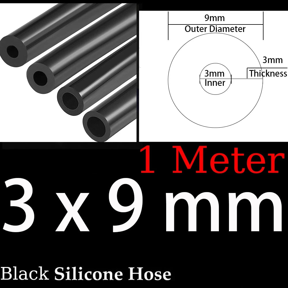 3x9mm Inner Diameter 3mm Thickness 3mm Blue Red Black Car Vacuum Silicone Hose Universal Racing Line Pipe Tube 1/2/3/5/10 meters