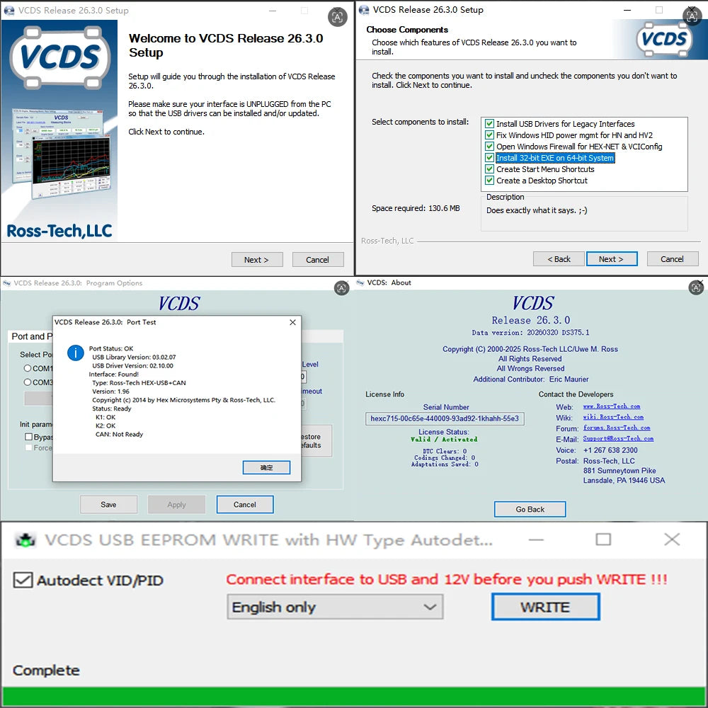 2026 Newest V26.3.0 VAG HEX V2 Interface For VAGCOM VAG CDM VW-AUDi Professional Scan Code Upgrade Hardware AUTO COM VCOS TDOL