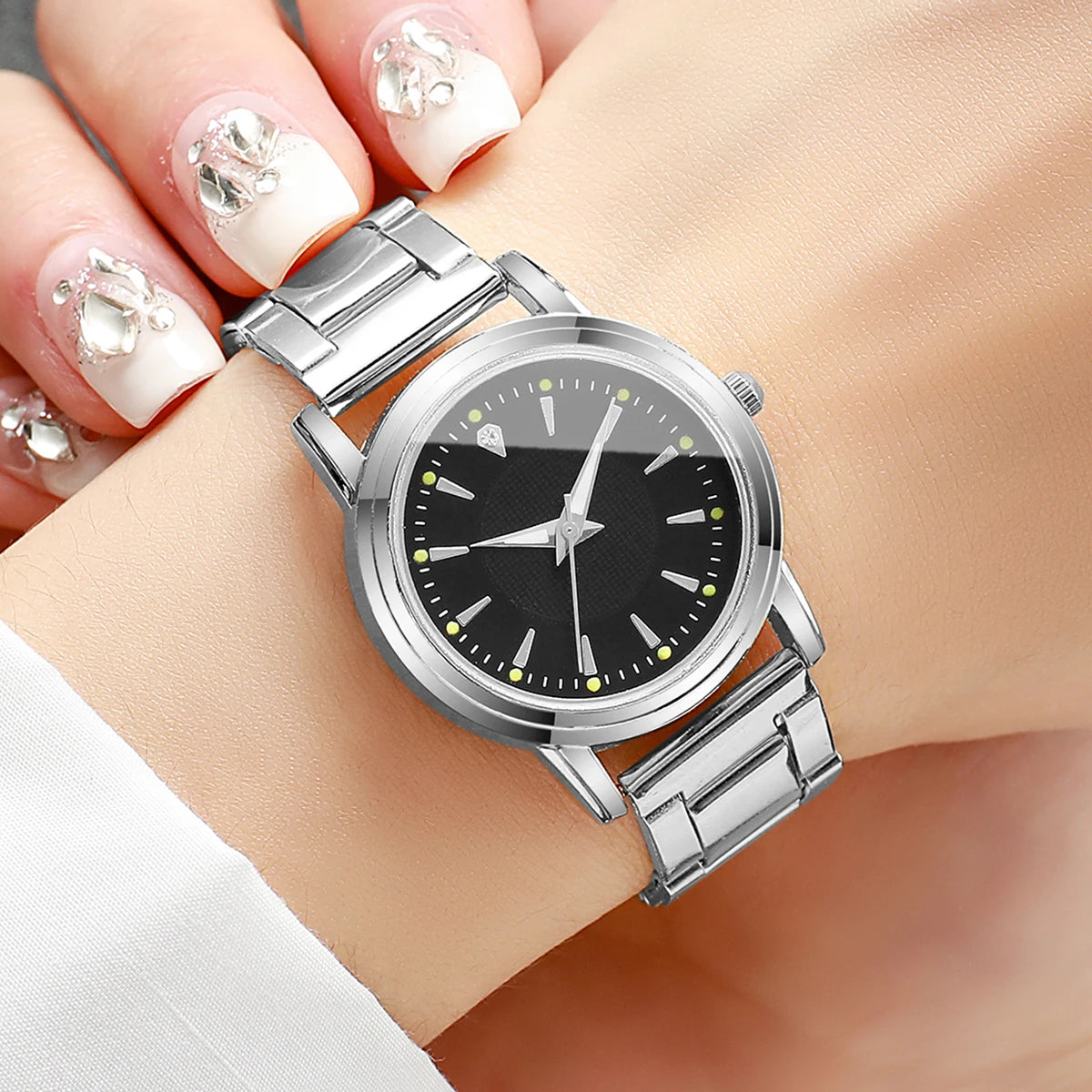 2PCS Couple's Watches Men Business Watch Fashion Analog Women Quartz Watch (Without Box)