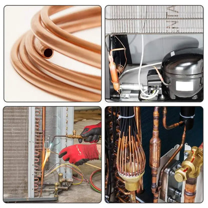 1M Soft Copper Tube Coil OD 2/3/4/5/6/8/10/12mm 99.9%Pure Coppers Wire Pipe Airs Conditioner Cooling DIY Crafts