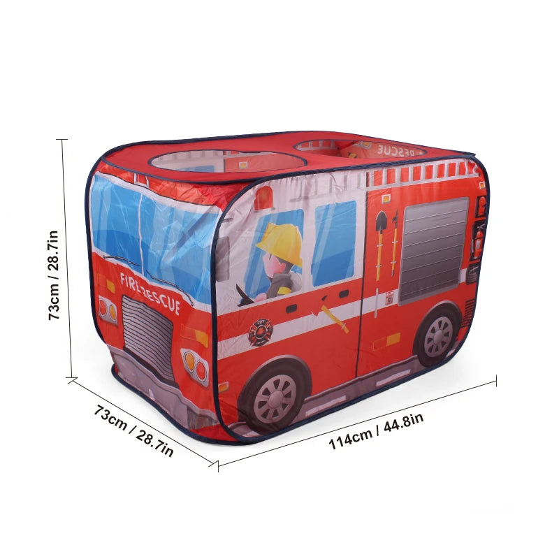 Fun Foldable Play Tent for Kids - Easy to Pop Up, No Assembly Required, Car Design, Durable Polyester and Steel Frame, Playhouse for Boys and Girls, Holiday Gift, Beach Toy