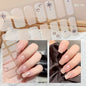1PC Gel Nail Sticker Patch Slider Flower Gradient Color Back Glue Full Cover Waterproof Gel Nail Sticker UV Lamp Curing Manicur