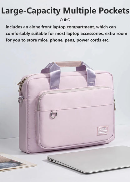Laptop Shoulder Bag 13.3 15.6 inch for Women Notebook Briefcase Handbag for Macbook Pro 14 16 M4 M3 Air 15 Huawei Xiaomi Dell HP