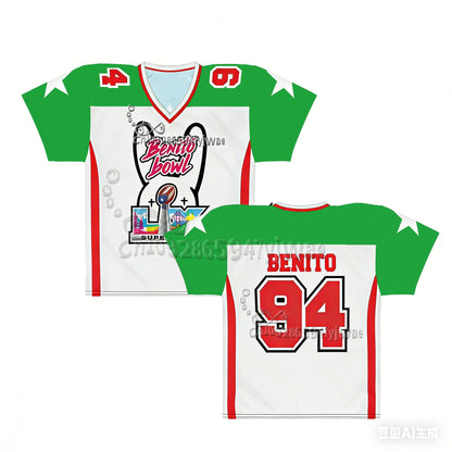 Benito Rugby Jersey Benito Bowl Lx Halftime 2026 Jersey V-Neck Half Time Show Sportswear Fans Gift Summer Men's Women's Shirts