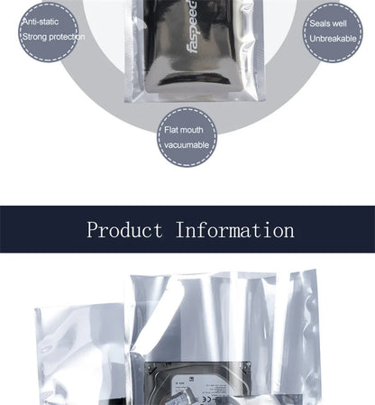 ESD Bag with Top Open Anti Static Shielding Package for Storage Electronic Components PCB Board Protection USB Pouches