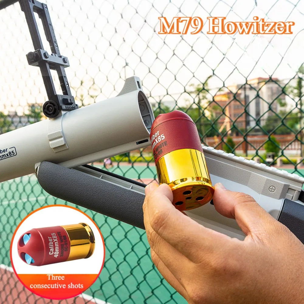 M79 Shell Ejecting Soft Bullet Toy Gun for Outdoor Shooting CS Game Manual Loading Launchers Toys Christmas Gift for Adult
