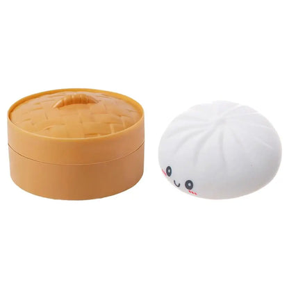 Colorful Dumpling Squishes Stress Balls Fidget Sensory Toys Simulation Food Squishies Bun With Steamer Dough Ball Gifts
