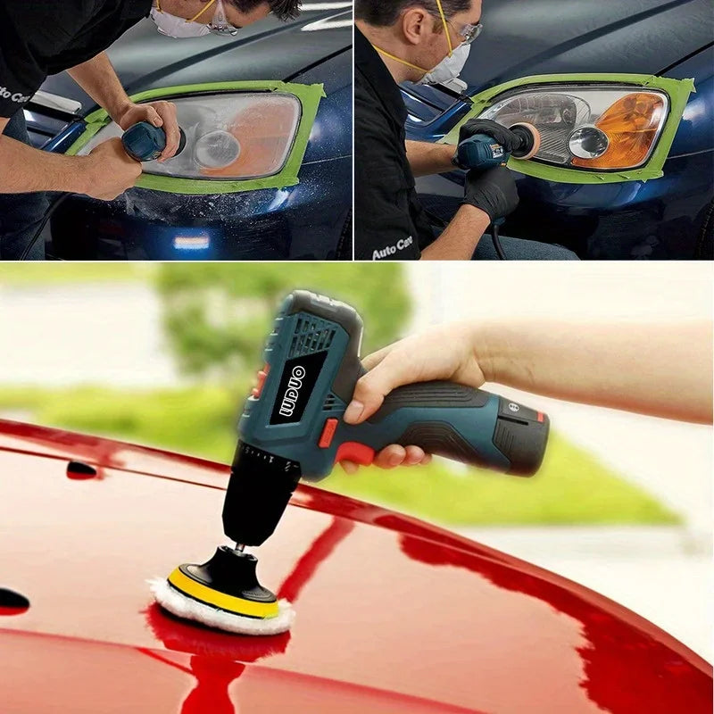 35pcs Headlight Repair Restoration Kit Car Polishing Disc 3inch 75mm Auto Waxing Sponge Sanding Pad With Sandpaper For Car Detai