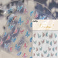 1pcs 5D Japanese Black Butterfly Nail Art Stickers Glitter Shiny Kawaii Self Adhesive Manicure Decorations Tool Decals Accessory