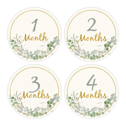 12PCS Baby Photography Birthday Cards 1-12 Month Card Baby Milestone Children Photography Props Birthday Party Decoration Gift