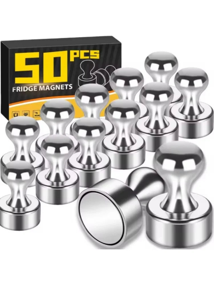 1-50Pcs Super Strong Neodymium Magnet Pushpin for Refrigerator Whiteboard Magnetic Pushpins Sucker Thumbtack Magnets Push Pins