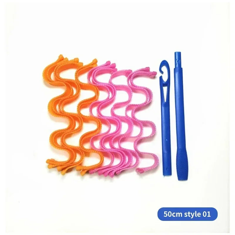 Heatless Hair Curles 10/12/18pcs No Heat Hair Rollers Volume Curles Women Hair Curlers Soft Flexirods Rolller Curling Hairs Tool