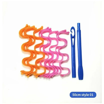 Heatless Hair Curles 10/12/18pcs No Heat Hair Rollers Volume Curles Women Hair Curlers Soft Flexirods Rolller Curling Hairs Tool