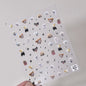 Lovely Animal Graffiti Cat Claw Rabbit Bunny Bear Dog Flower Fruit Dim Sum Candy Sunflower Adhesive 5D Nail Art Stickers Decal