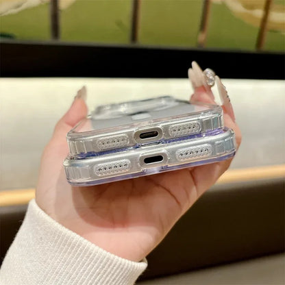 Luxury for Magsafe Magnetic Phone Case for iPhone 17 Pro Max 17 Air 16 Pro 15 14 13 12 11 Transparent Shockproof Protect Cover